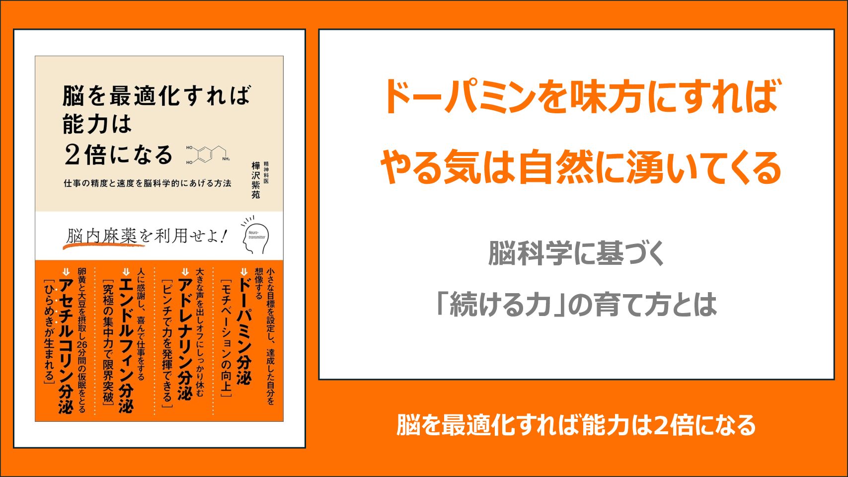 【要約・書評】脳を最適化すれば能力は2倍になる