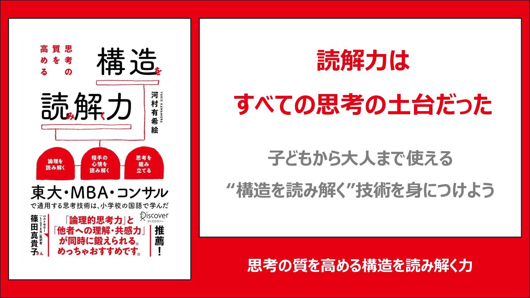 【要約・書評】思考の質を高める構造を読み解く力